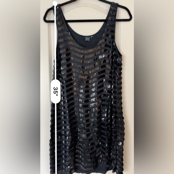 French Connection Black Sequin Dress Medium - Picture 5 of 5